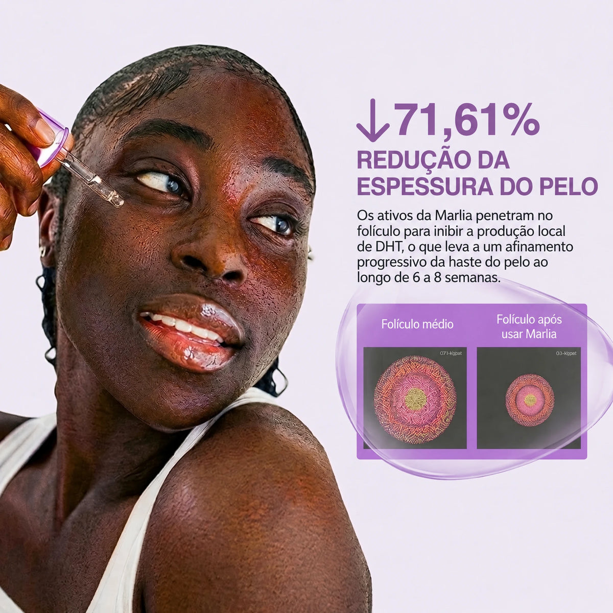 Inibidor vegetal de pelos