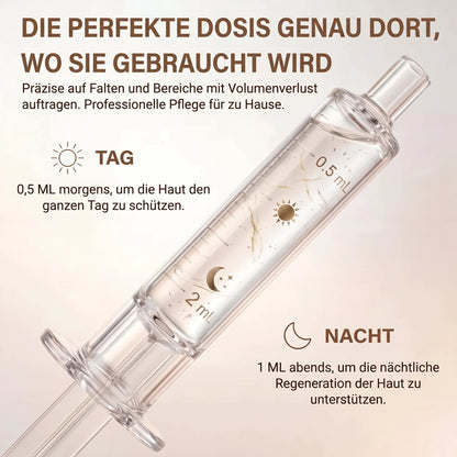 Die perfekte Dosis: 0,5 ml morgens, 1 ml abends