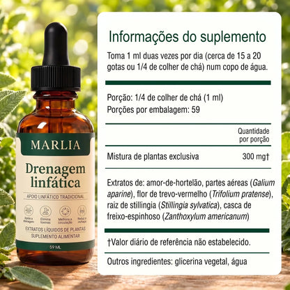 Informações do suplemento Marlia drenagem linfática